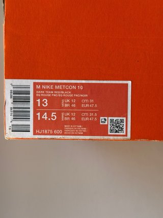 Nike Metcon 10 Dark Team Red