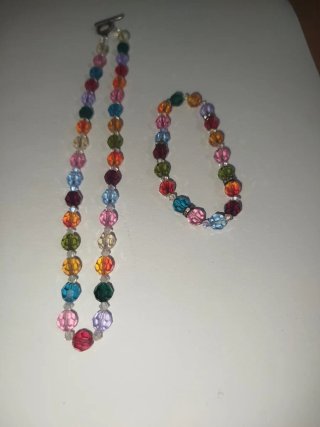 Collar y Pulsera Swarovski Multicolor
