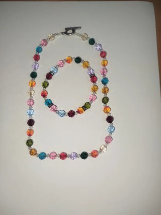 Collar y Pulsera Swarovski Multicolor