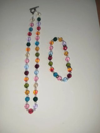 Collar y Pulsera Swarovski Multicolor