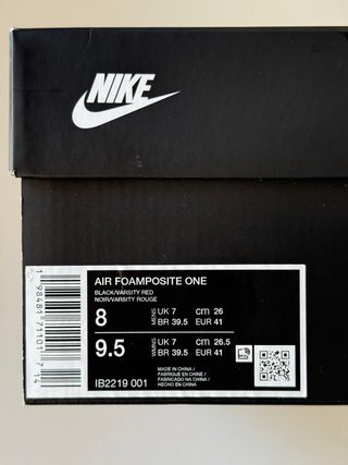 Nike Air Foamposite One Negro Rojo