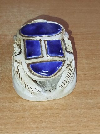Figura Escarabajo Piedra Azul