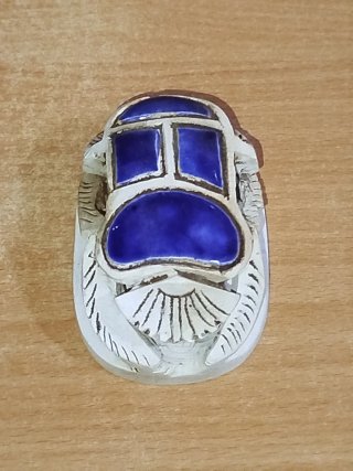 Figura Escarabajo Piedra Azul