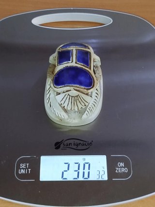 Figura Escarabajo Piedra Azul