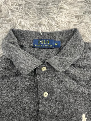 Polo Ralph Lauren Manga Larga Gris Talla M