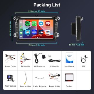 Radio Android 8-Core 6G+128G VW SEAT SKODA