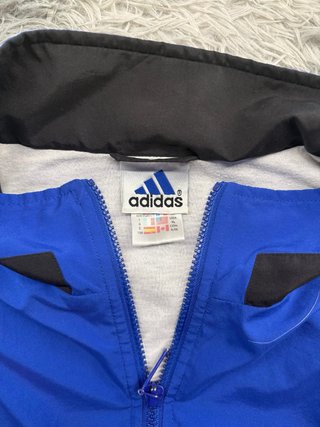 Chaqueta Cortavientos Adidas Azul Talla XL