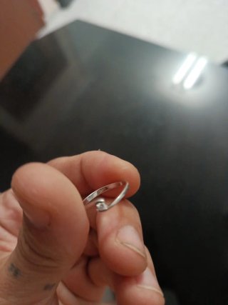 Anillo Oro Blanco 18k Diamante 0.05ct