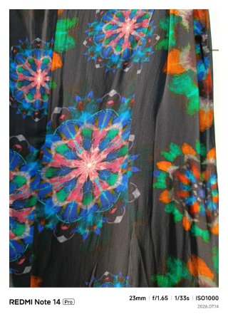 Vestido Desigual Negro Multicolor Nuevo Talla M