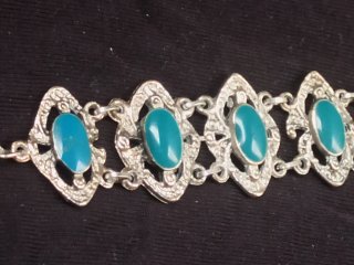 Pulsera Vintage Bohemia Turquesas Plata