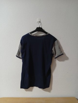 Camiseta MAINE blanca y azul hombre talla l