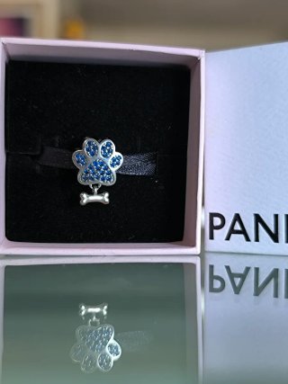 Charm para pulseras Pandora Patita y Hueso Azul