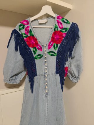 Vestido vaquero Michonet bordado