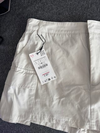 Falda pantalón Zara beige