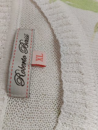 Jersey Roberto Bassi floral blanco talla XL