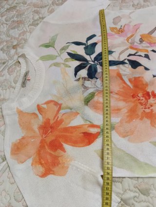 Jersey Roberto Bassi floral blanco talla XL