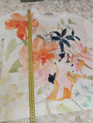 Jersey Roberto Bassi floral blanco talla XL