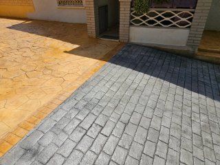 Pavimento de hormigón estampado
