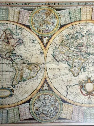 Cuadro Mapa Mundi Antiguo