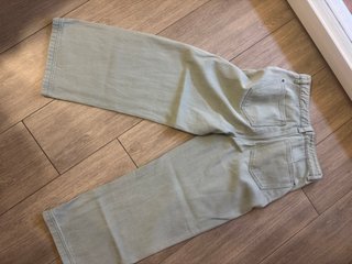 Vaqueros wide leg verde celeste 36