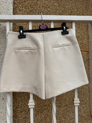 Falda pantalón beige