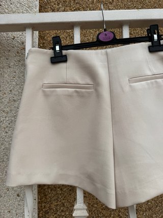 Falda pantalón beige