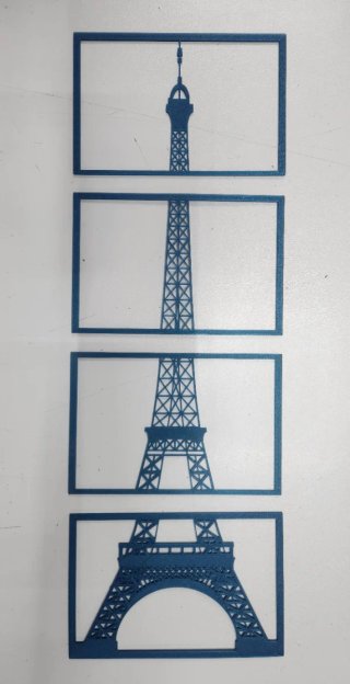Marco Decorativo Torre Eiffel Azul