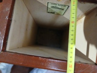 Paragüero antiguo inglés de madera