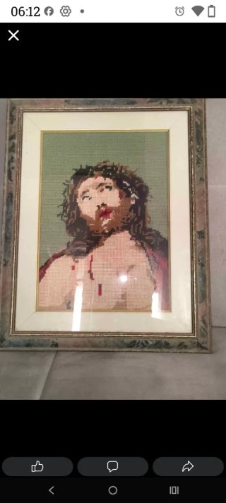 Quadro ricamato a mano
