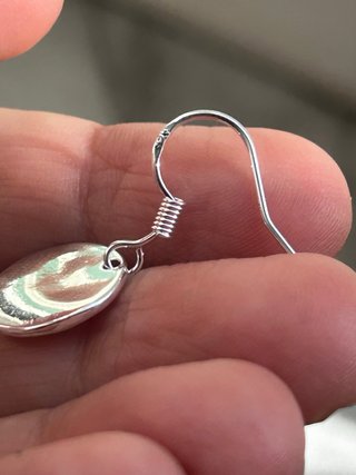 Orecchini Pendenti Disco Martellato Argento 925
