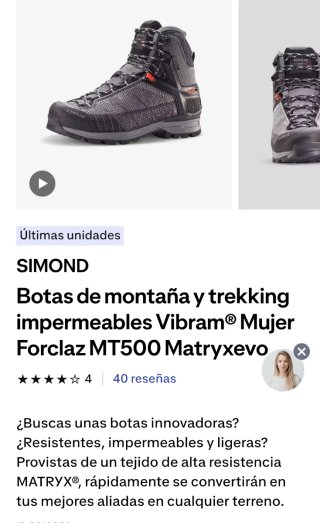 Botas Montaña Simond Forclaz MT-500 Talla 42