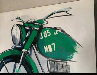 Quadro moto 80x80cm e outro 60x60cm