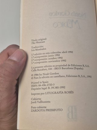 El Médico – Noah Gordon | Edición bolsillo - 1992