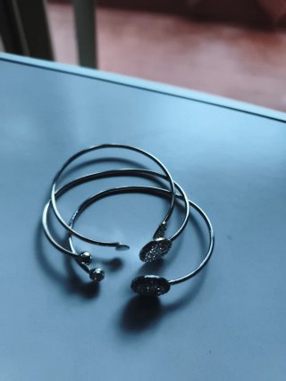 Lote 3 pulseras acero inoxidable