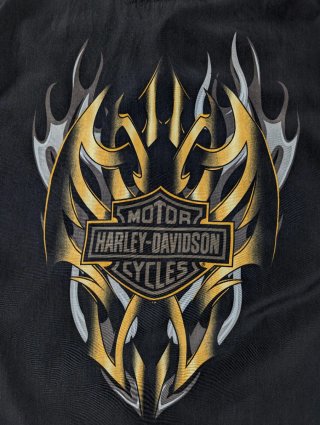 Harley Davidson Camisa Mecánico Llamas Vintage 3XL