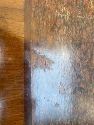 Cómoda antigua madera caoba, raíz y cerezo