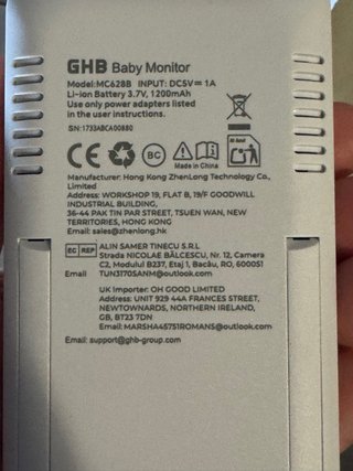 Monitor de bebé GHB MC628B