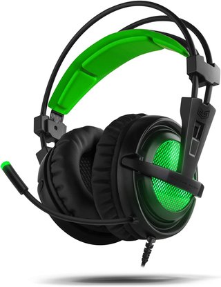 BG Xonar-X6 Binaural Diadema Negro, Verde - Auriculares con micrófono
