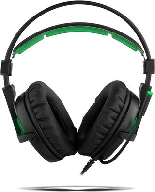 BG Xonar-X6 Binaural Diadema Negro, Verde - Auriculares con micrófono