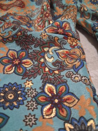 Blusa Boho Estampada Manga Campana Talla Única