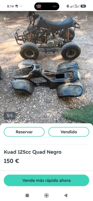 Mini Quad 125cc Negro