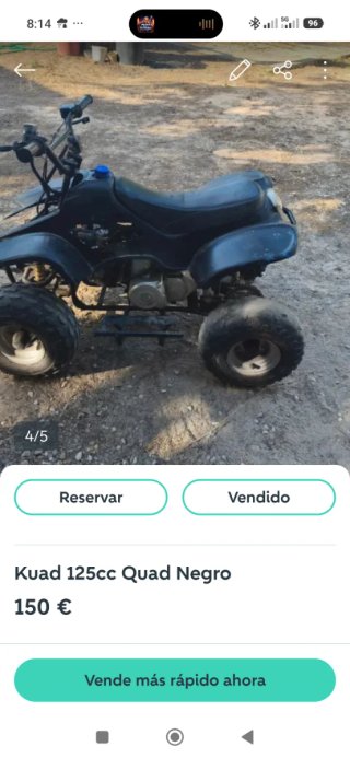 Mini Quad 125cc Negro