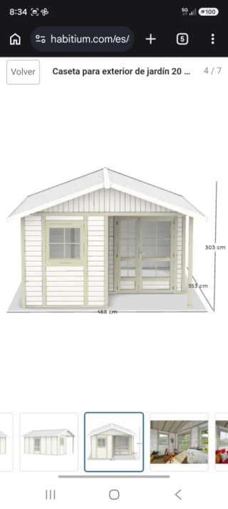 Caseta jardín PVC Grosfillex sin montar