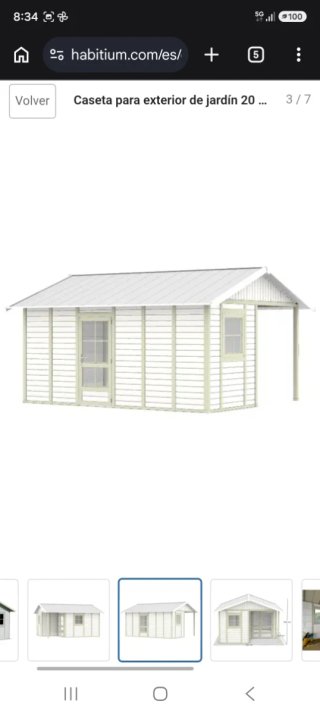 Caseta jardín PVC Grosfillex sin montar