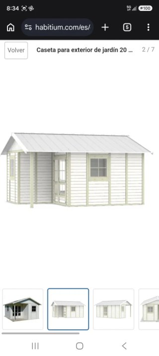 Caseta jardín PVC Grosfillex sin montar