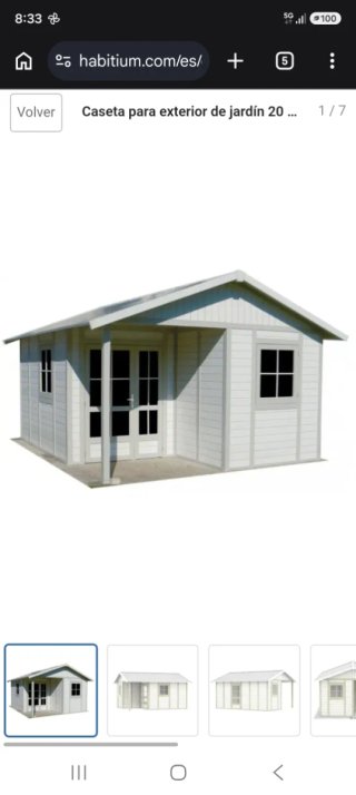 Caseta jardín PVC Grosfillex sin montar