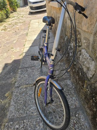 Bicicleta pieghevole viola