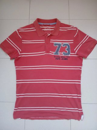 Polo Pepe Jeans London Rayas Rojas Talla S
