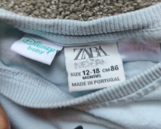 Camiseta Zara Disney Pluto Bebé