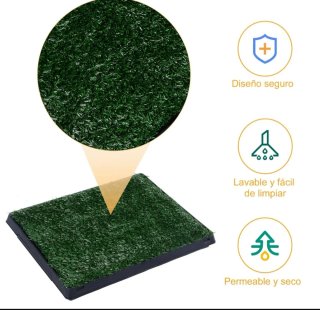 Inodoro para perros césped artificial